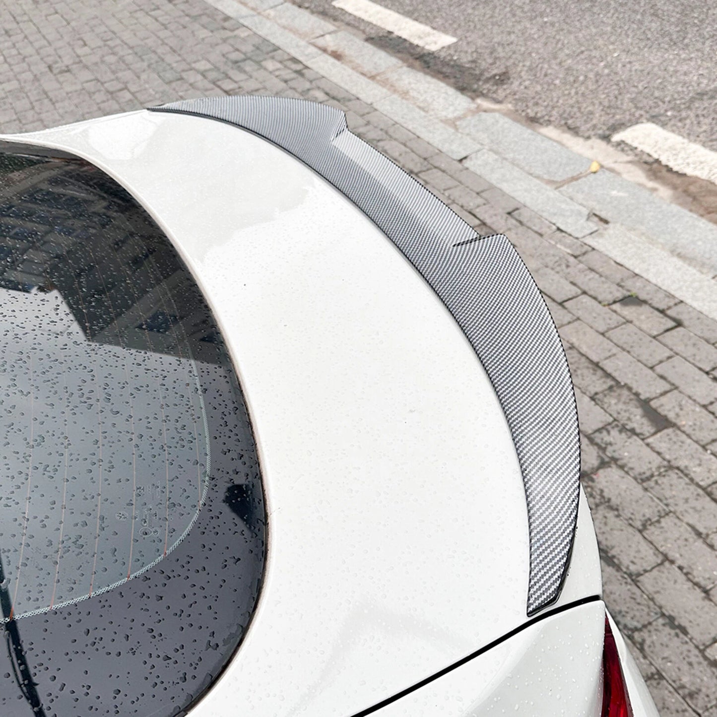 Carbon Fiber Look Rear Boot Spoiler Lip for BMW 4 Series F36 M4 (14-20)