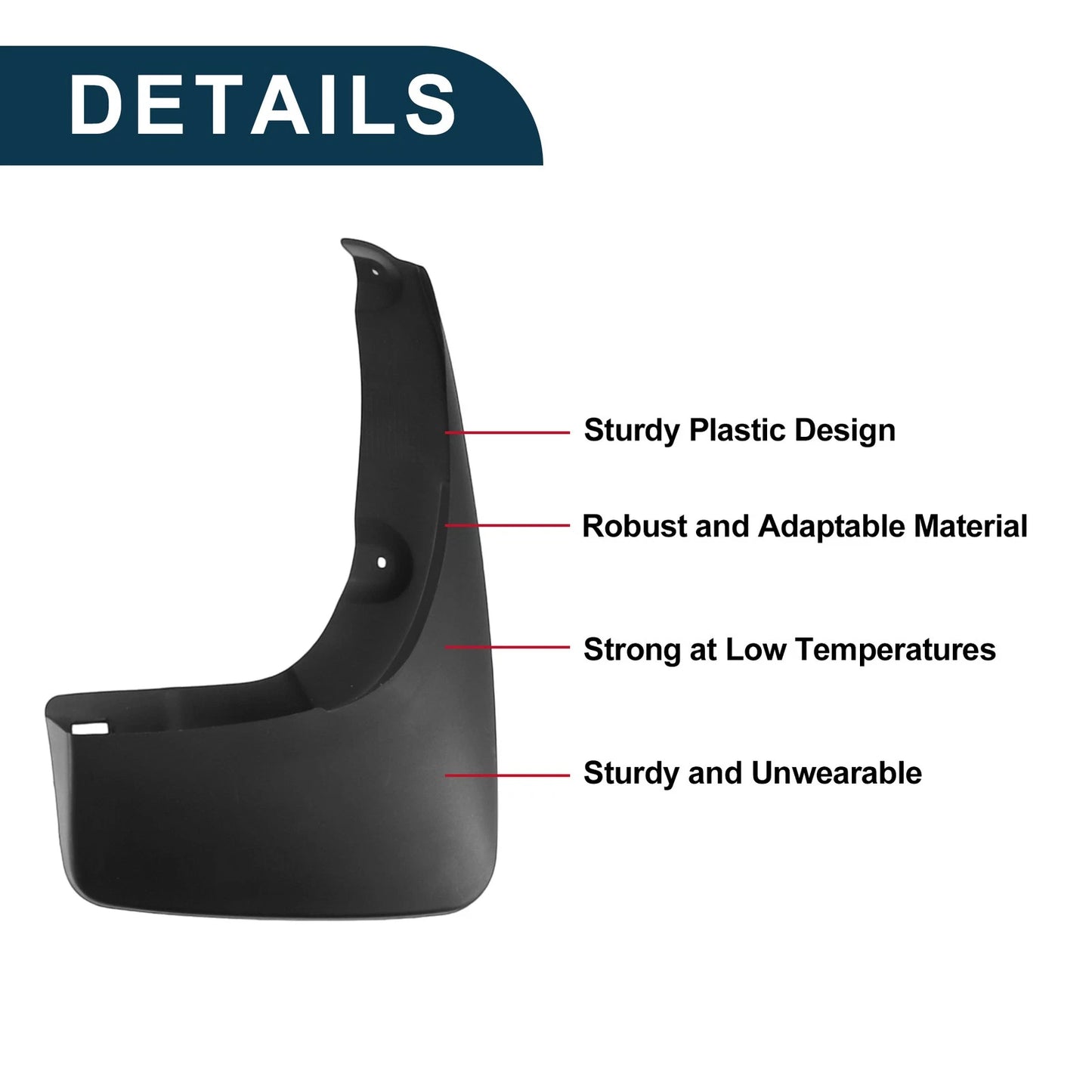Mud Flaps Splash Guards 1 Set for Toyota RAV4 (2000-2005)