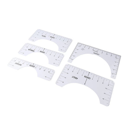 5 x T-Shirt Rulers Guide for Vinyl Alignment Placement