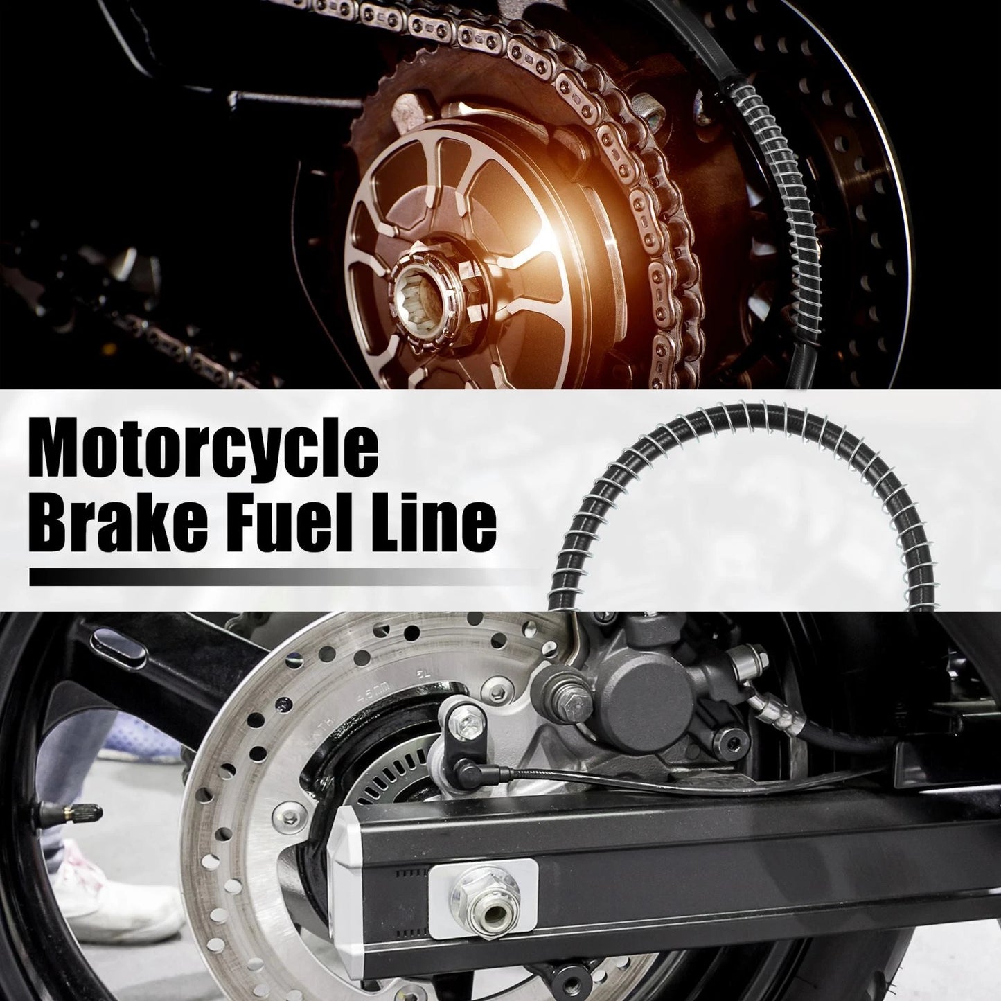 10mm Motorcycle Braided Brake Clutch Oil Hose Fitting Ends Black