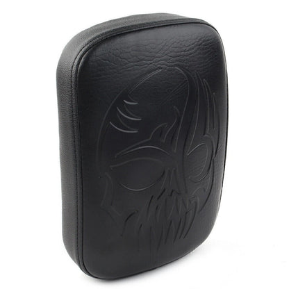 Black Rear Passenger Pillion Pad Seat for Harley Bobber Sportster