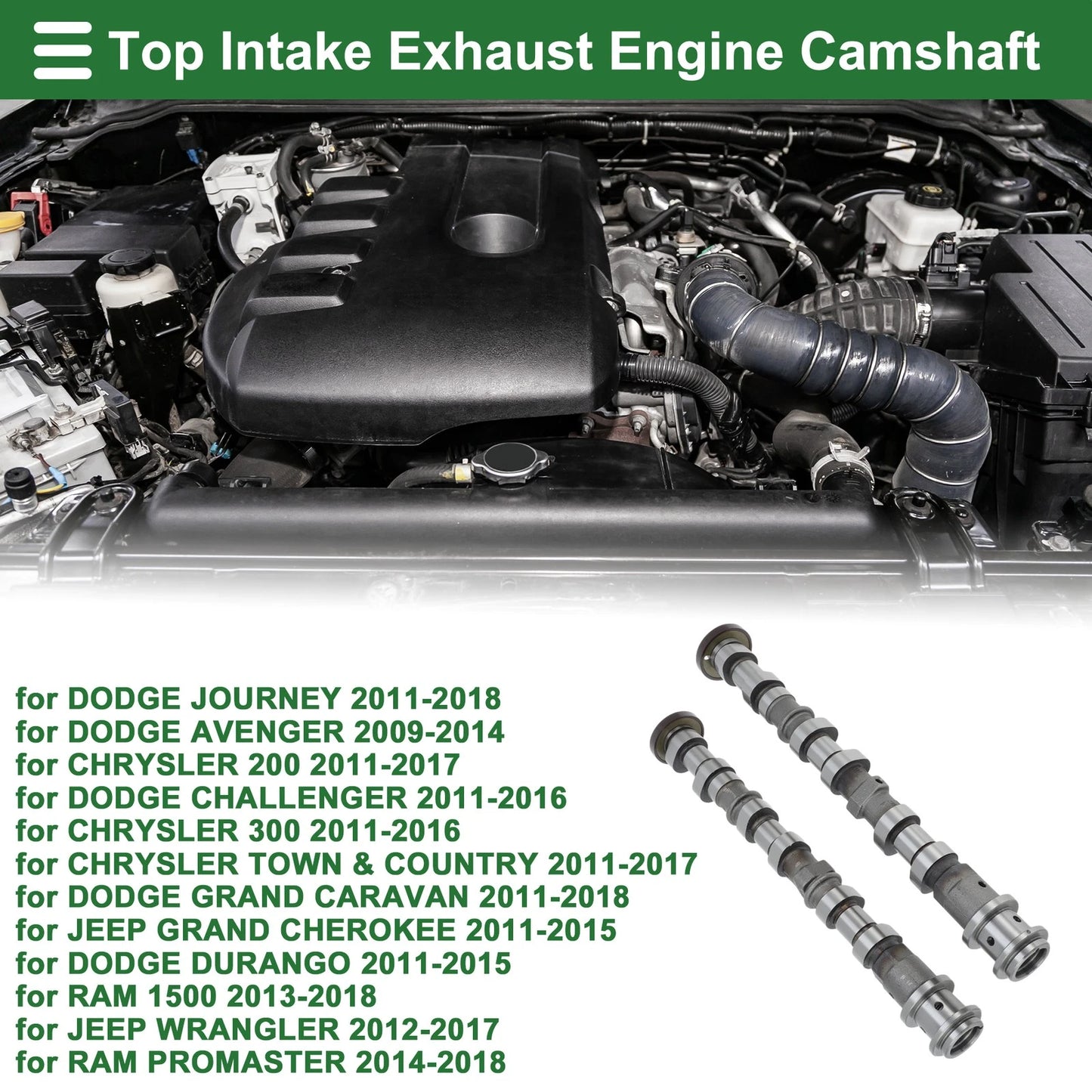 Air Intake Exhaust Engine Camshaft for DODGE JOURNEY (2011-2018)