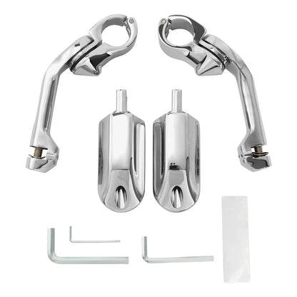 1 1/4" Long Angled Foot Pegs for Harley