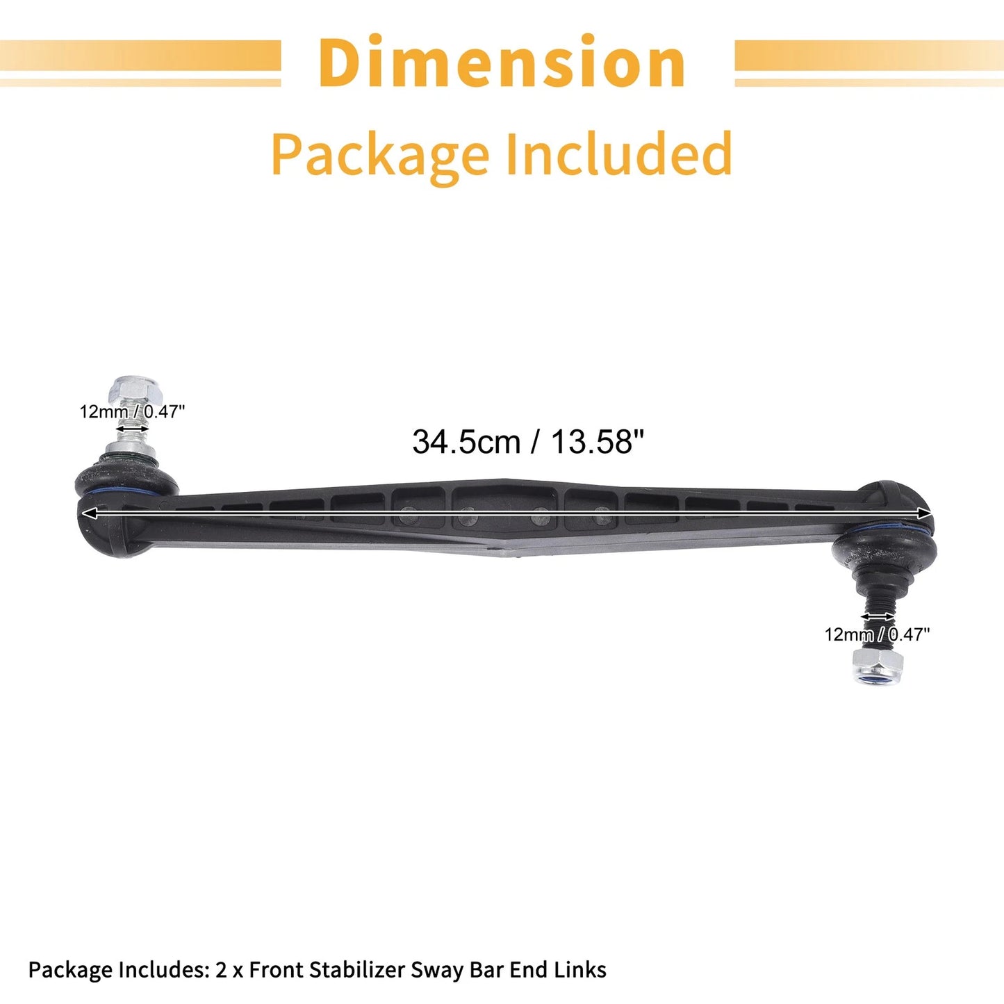 2x Front Sway Bar Links Stabilizer Link for Chevrolet Sonic (2012-2020)