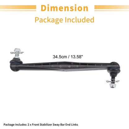 2x Front Sway Bar Links Stabilizer Link for Chevrolet Sonic (2012-2020)