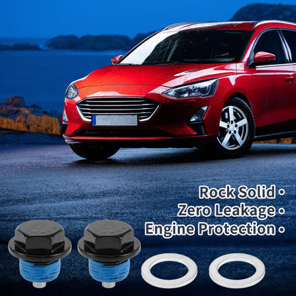 2 x M18x1.5 Aluminum Oil Drain Plug with Gasket for Car Motorcycle