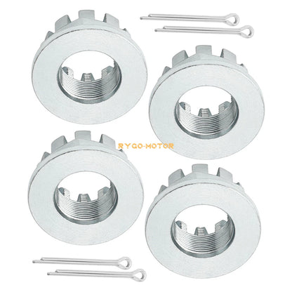 Set / 4 x Rear Axle Nuts w/ Pin / Honda TRX350 Rancher TE TM FE FM (2000–2006)