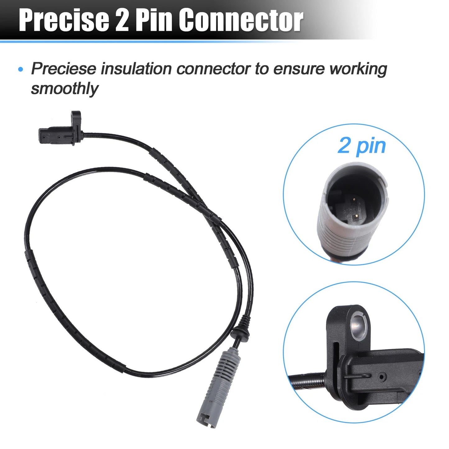 2 x Rear Left Right ABS Wheel Speed Sensors for BMW 125i (2004-2013)
