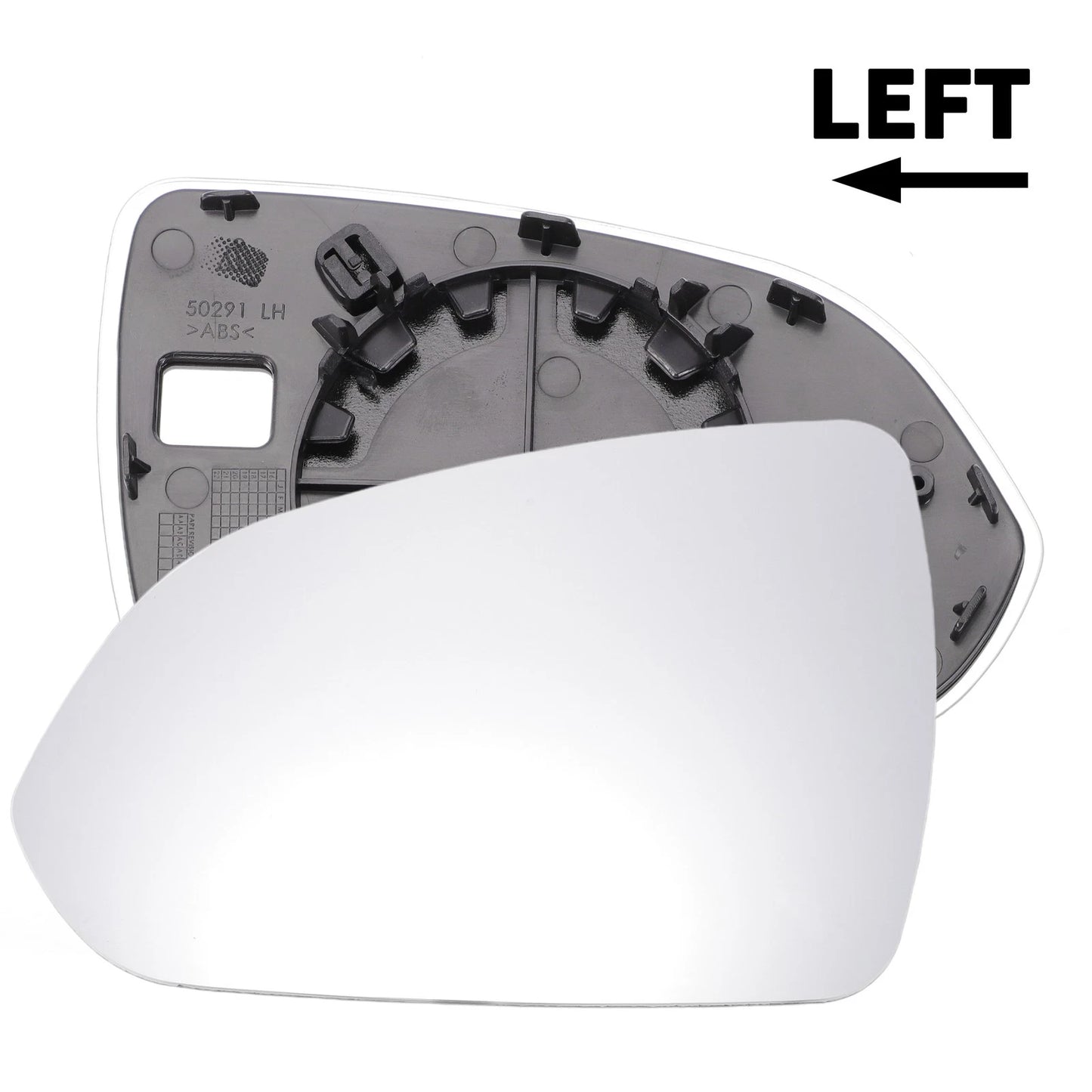 Left Side White Mirror Glass for Hyundai Accent (2018-2020)