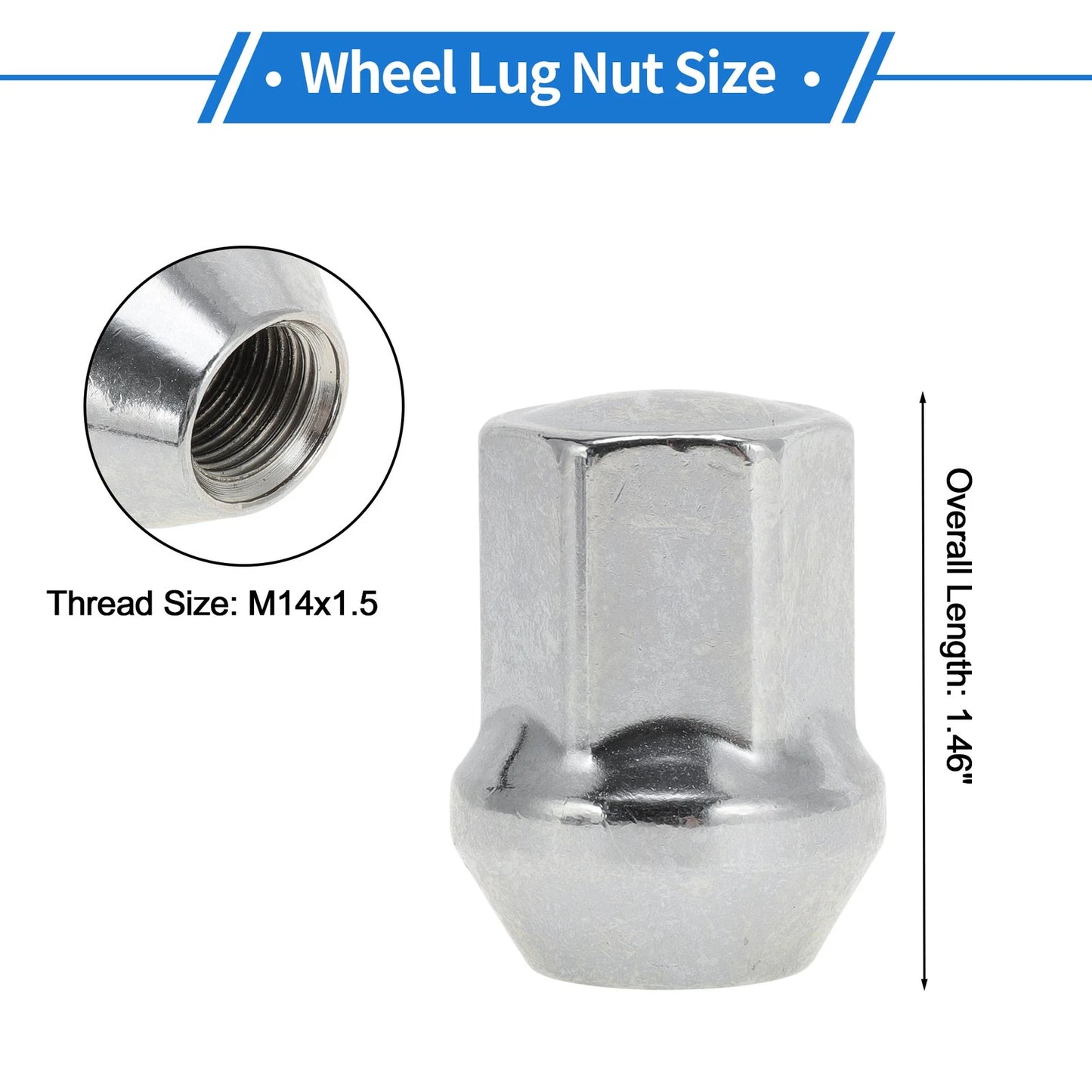 5 Pcs M14x1.5 Wheel Lug Nuts for Land Rover Discovery Sport (2015-2021)