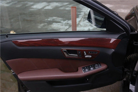 17X Wood Grain Interior Cover Trim Decor for Mercedes-Benz E-Class (2014–2015)