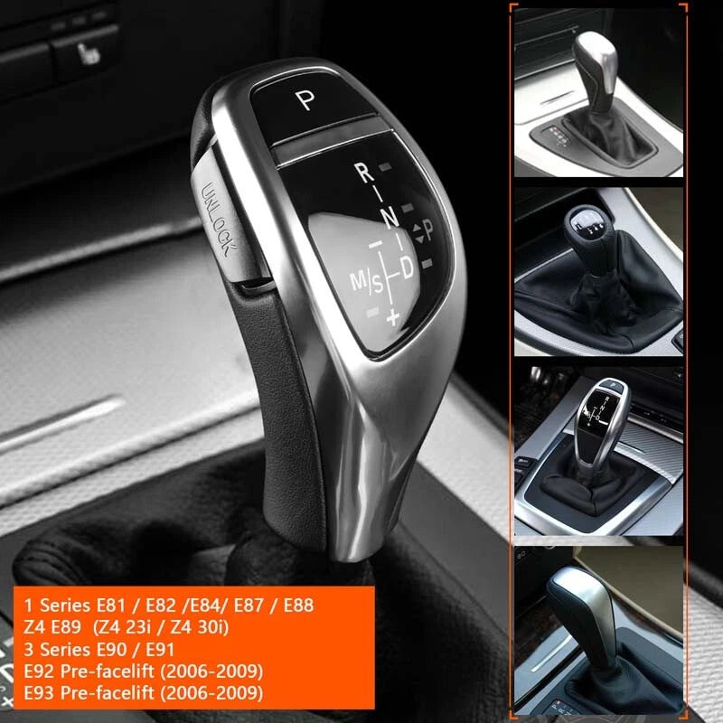 Silver LED Shift Knob Gear Shifter Fit For BMW E90 E92 E93 E81 E82 E84 E87 E88