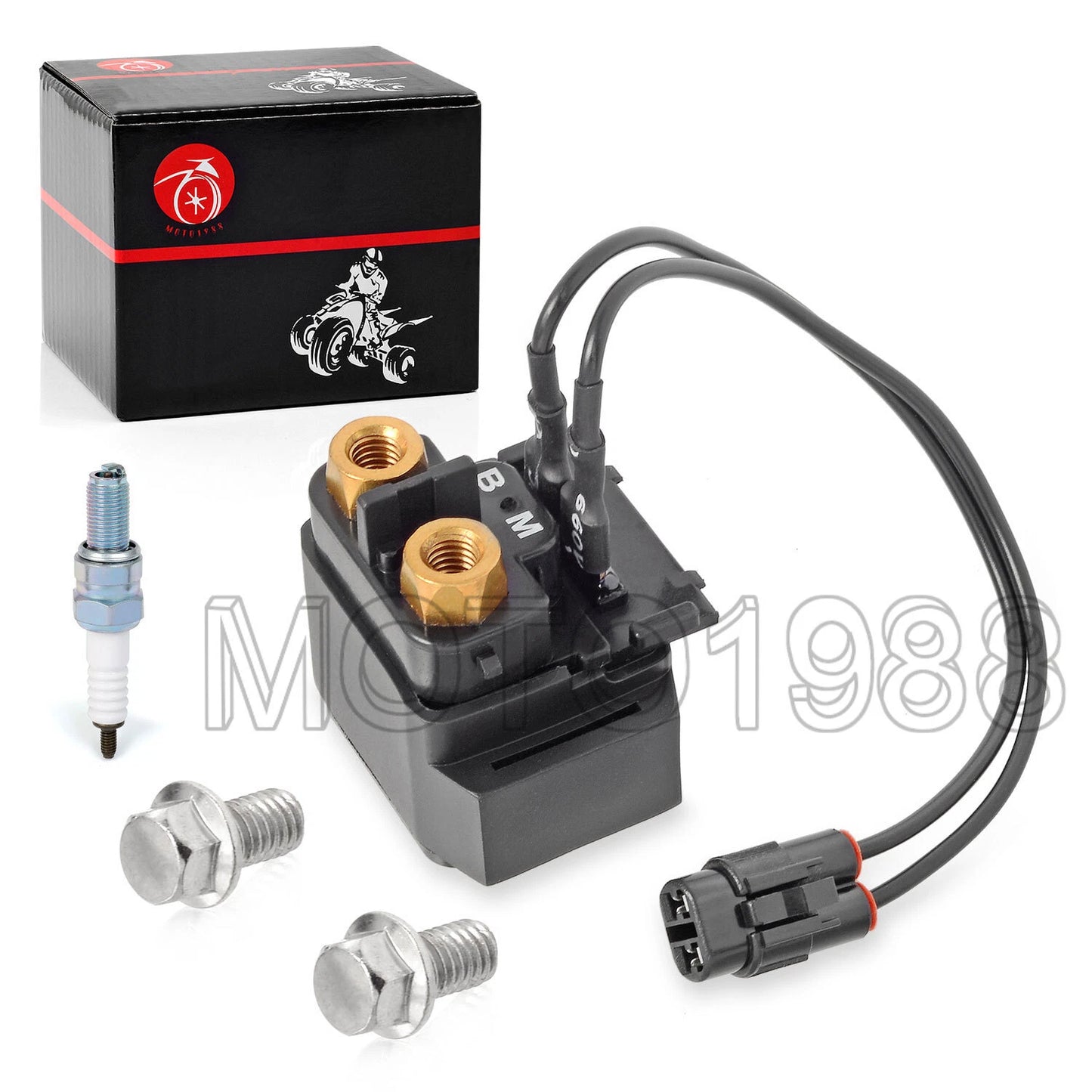 Starter Relay Solenoid & Spark Plug for Yamaha Grizzly 600 YFM600FH (2000-2001)