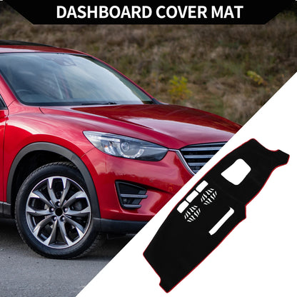 Dashboard Cover Mat for Mazda CX-5, CX-8 (2017-2021) - Black Red 1 Set