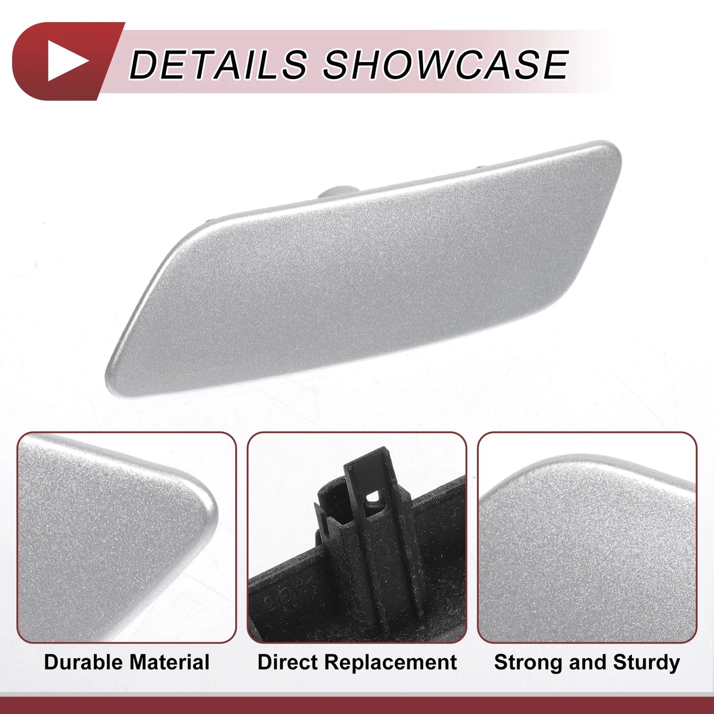 Front Left Washer Nozzle Cover for Lexus GS200t (2016-2019) - Silver Tone
