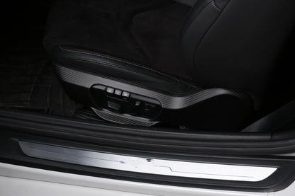 2 x Matte Carbon Fiber Seat Adjust Switch Panel Covers for Supra A90 A91 (19-23)