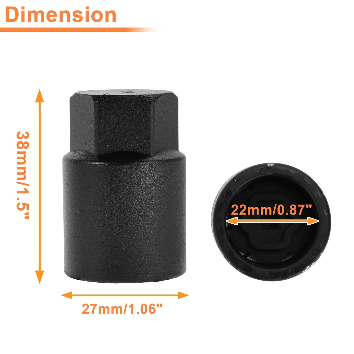 Wheel Lock Lug Nut Key Socket Tool for Toyota Lexus (Fits Various Models)