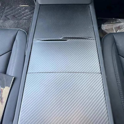 Matte Carbon Fiber Center Console Panel Covers Trim for Tesla Model 3 2023-2024