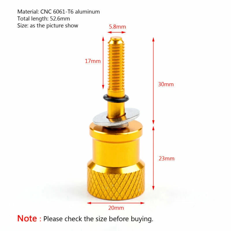 Rear Seat Bolt Gold for BMW R Nine T/Scrambler/Pure (2014-2023)