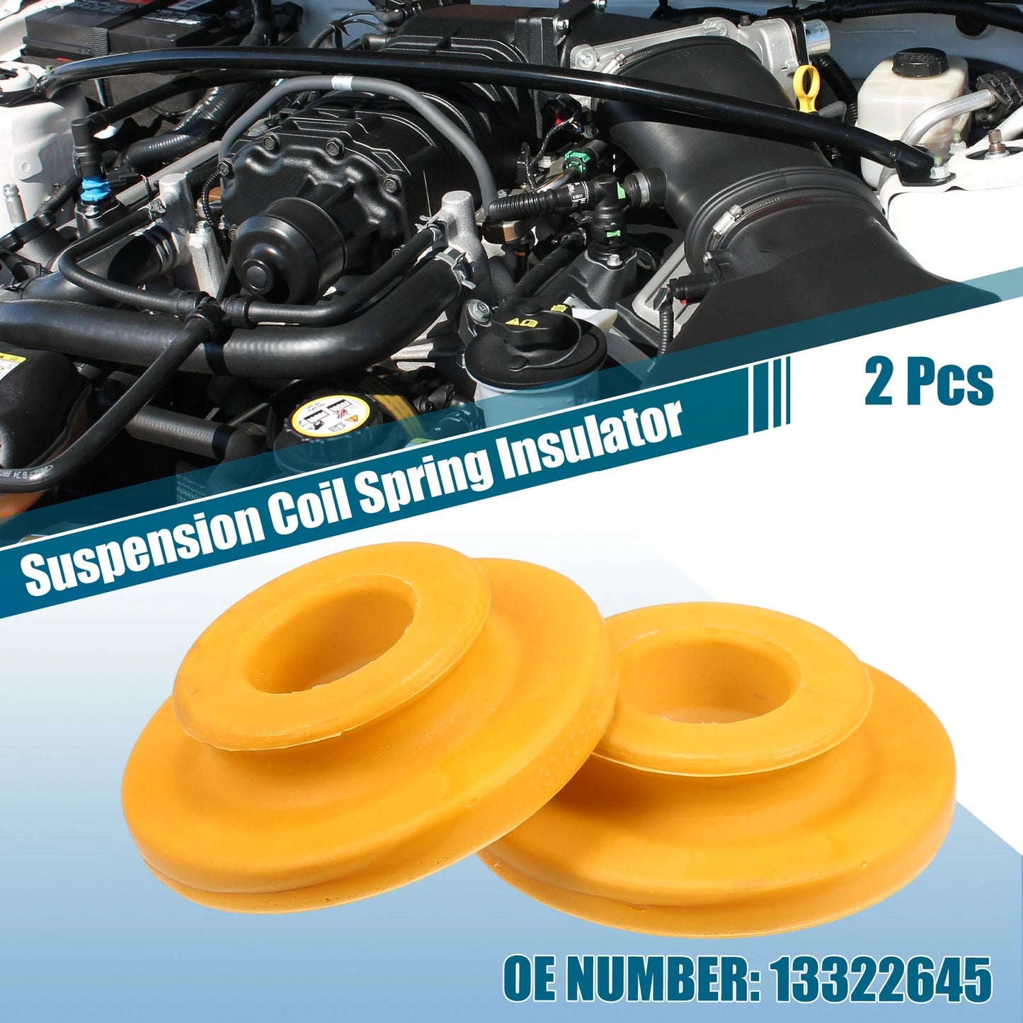 2 x Rear Upper Suspension Coil Spring Insulator for Buick Regal