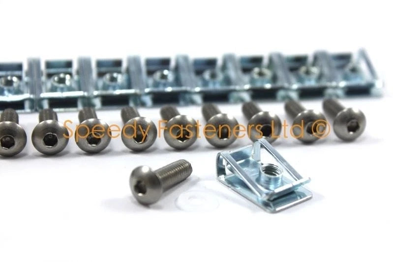 10x Fairing Spire Clips & Stainless Bolts m5 5mm x16mm for Motorcycle