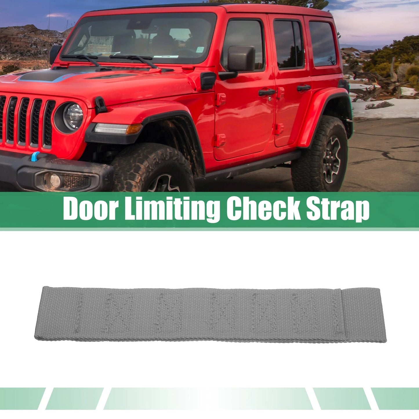 2 x Auto Door Limiting Check Straps for Jeep Wrangler YJ (1987-1995)