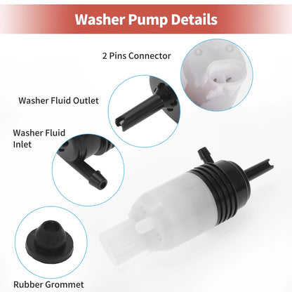 Windshield Washer Pump w/ Grommet for GMC Envoy XL