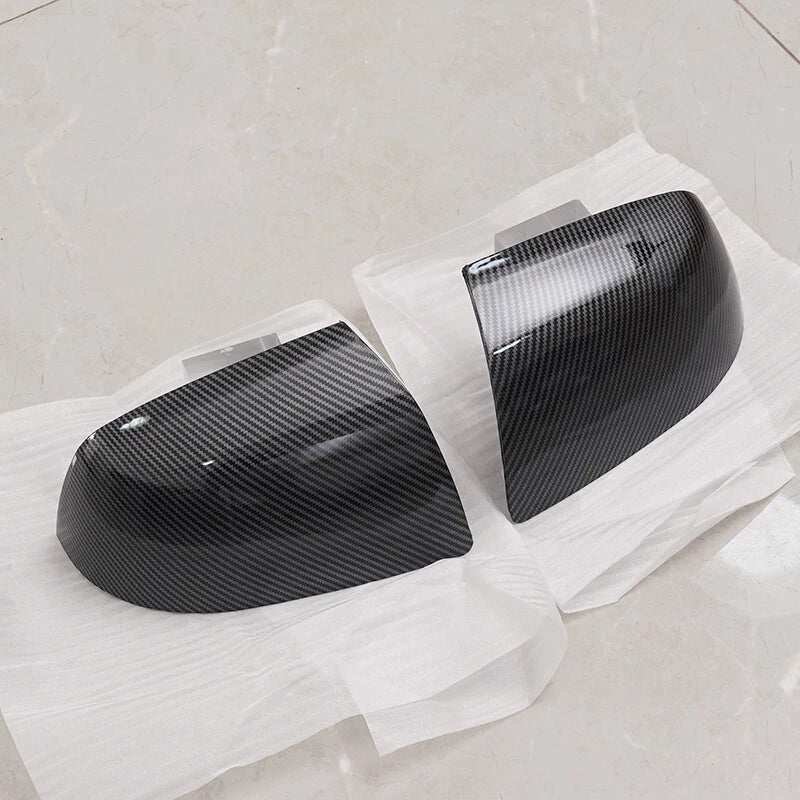2 x Carbon Black Wing Mirror Cover Caps for Ford Focus (2005-2008)