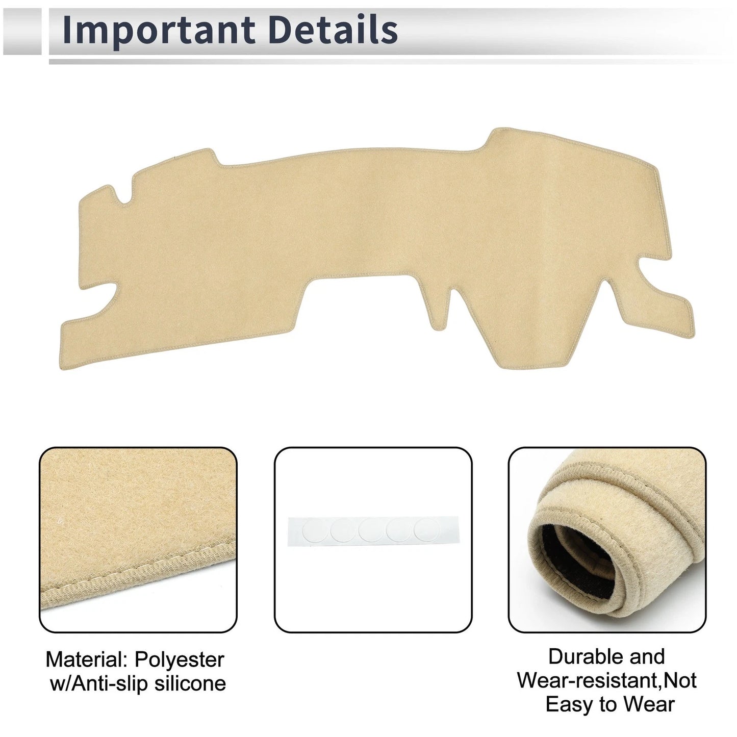 Dashboard Dash Cover Mat for TOYOTA Yaris Cross Sun Protector Pad Beige