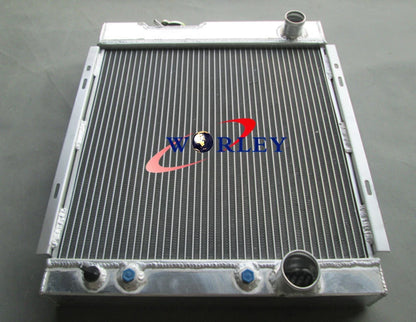 56mm Aluminum Radiator & 16" Fan for Ford Mustang V8 289 302 (1964-1966)