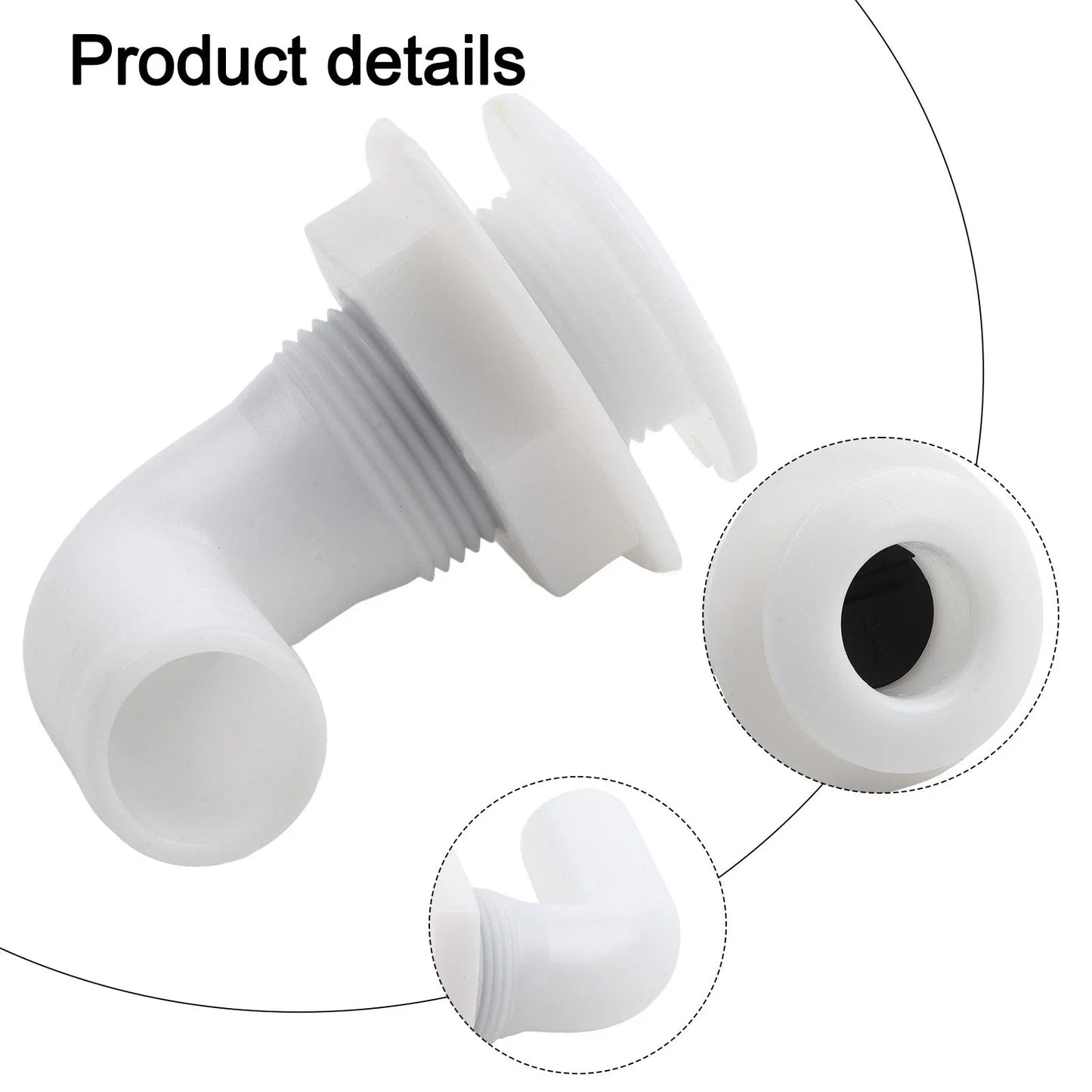 Boat Bilge Pump 90° Elbow Connector Nylon for All Models