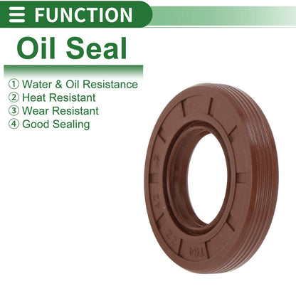 Oil Seal / 22x42x7mm / FKM Rubber High Pressure Brown 5 Pcs for Make Model