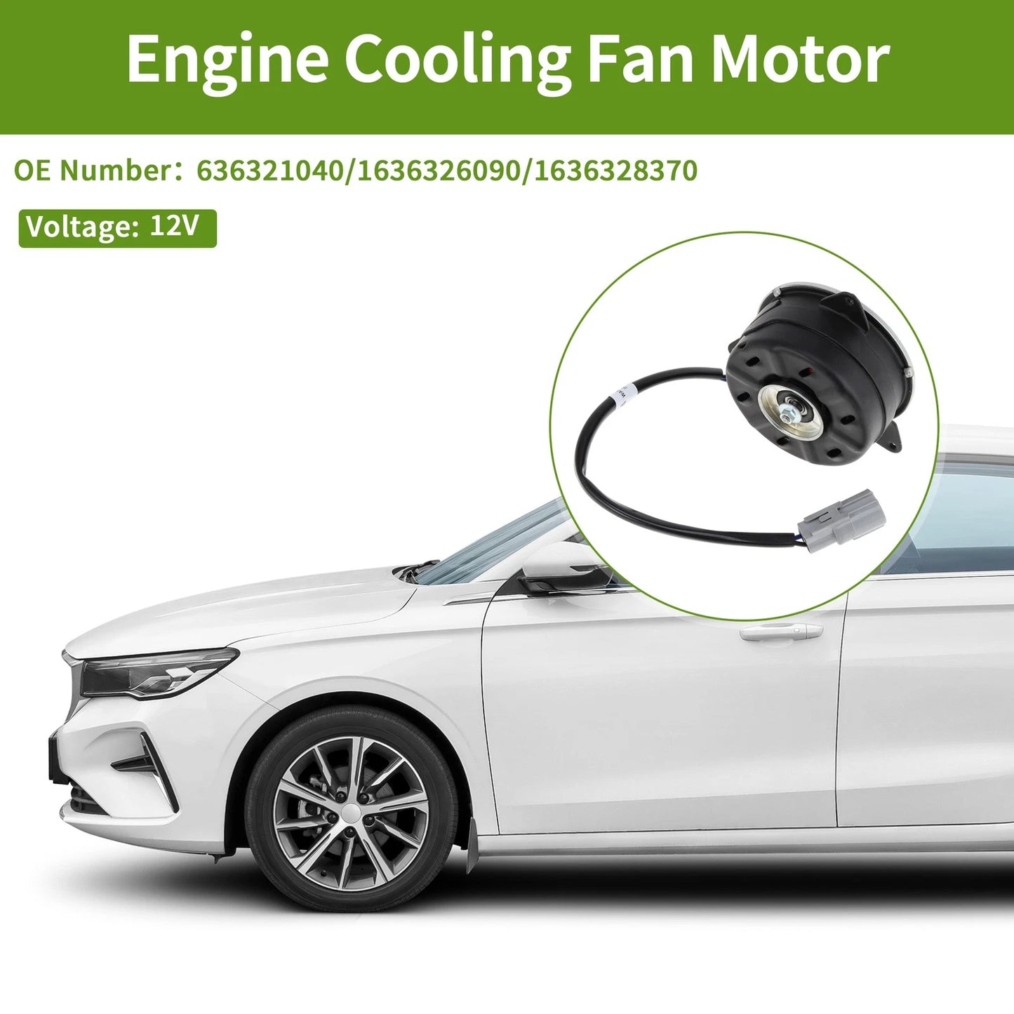 Engine Cooling Fan Motor 1x for Toyota RAV4 (2002-2012)
