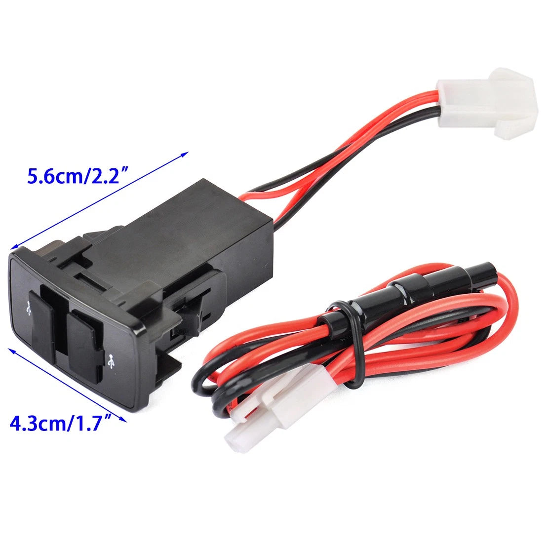 USB Recessed Double Socket Charger for Honda Civic, CR-V, Acura CL (2001-2023)