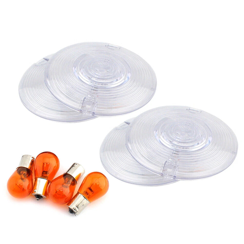 Clear Lens Covers for Harley Davidson Glide Front Rear Turn Signal Lights