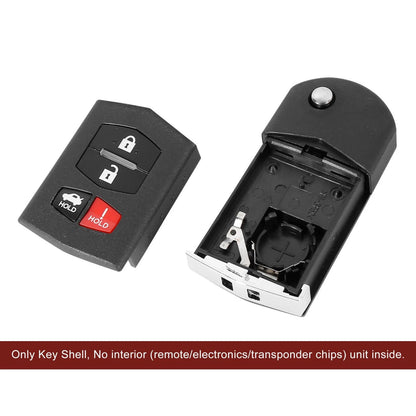 Smart Remote Flip Key Fob Shell Case 4 Buttons for Mazda 3 5 6 RX-8 CX-7 CX-9 (2004-2020)