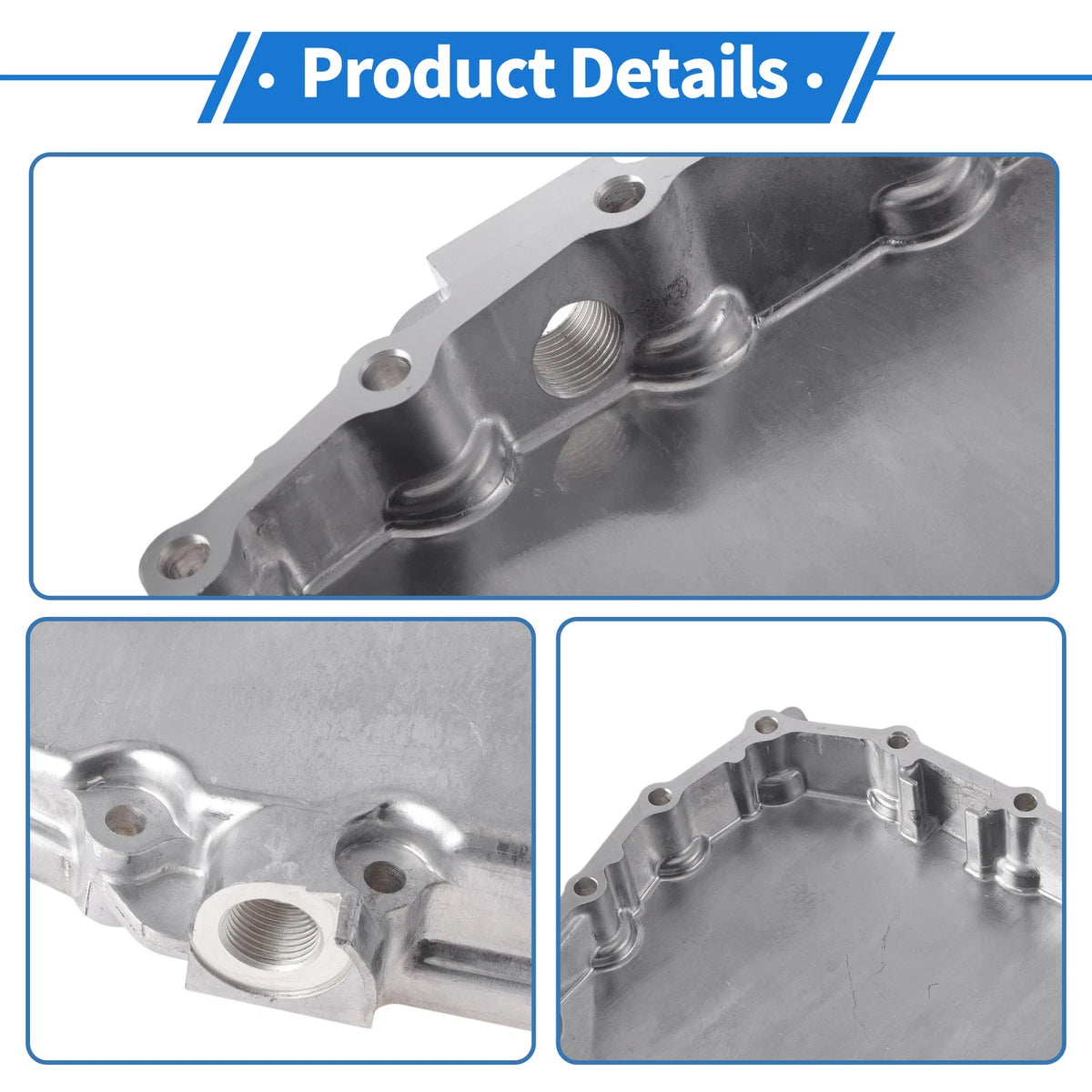 Engine Oil Pan for Honda Fit (2015-2019) Aluminum Alloy Silver Tone