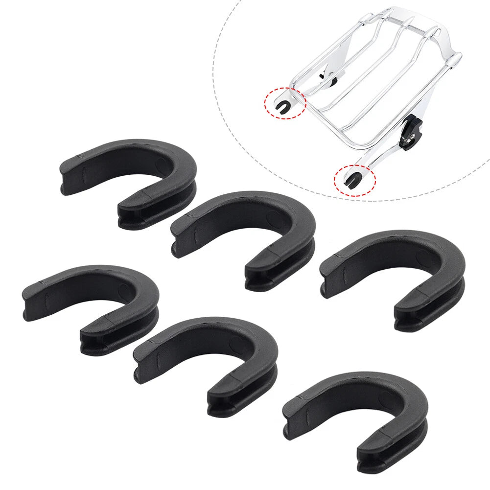 6x Mounting Bracket Grommet Bushing Luggage Rack for Harley