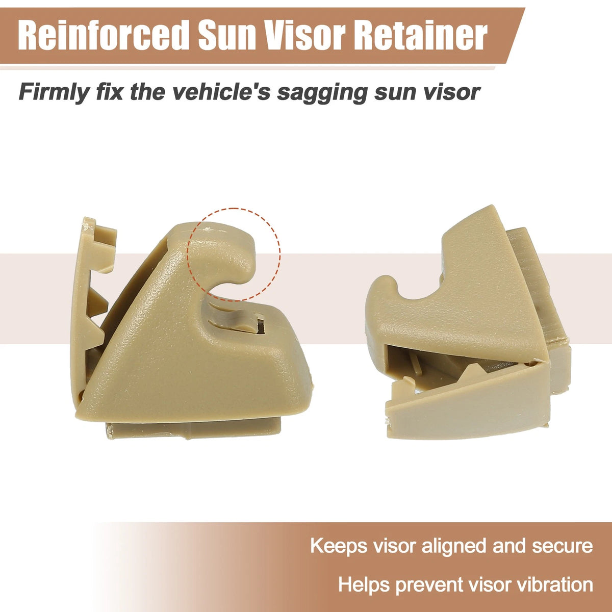 Beige Plastic Sun Visor Clip Retainer for Chevrolet Cruze
