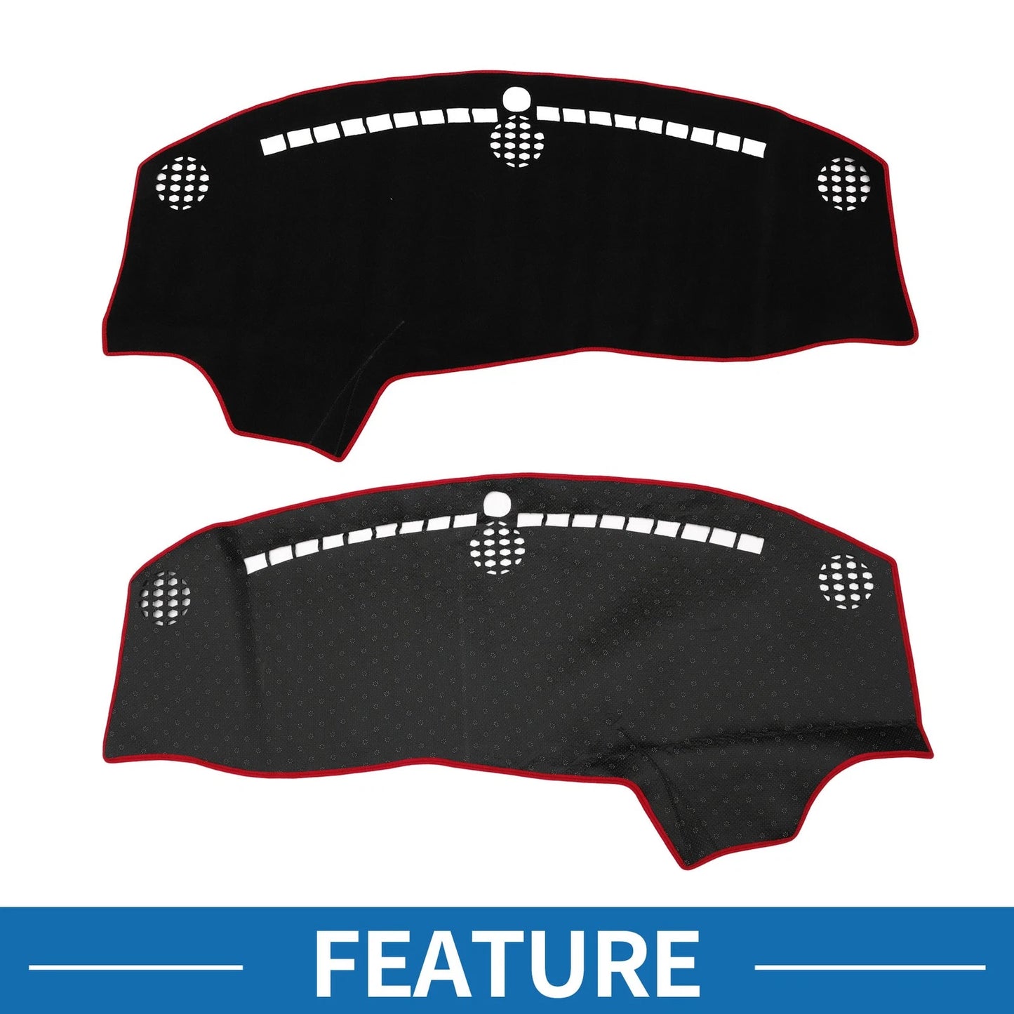Dash Cover Mat for Dodge Challenger (2015-2024) Black Red