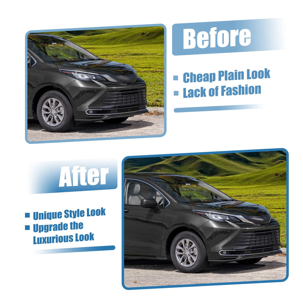Front Hood Bumper Grille for Toyota Sienna (2011-2020)
