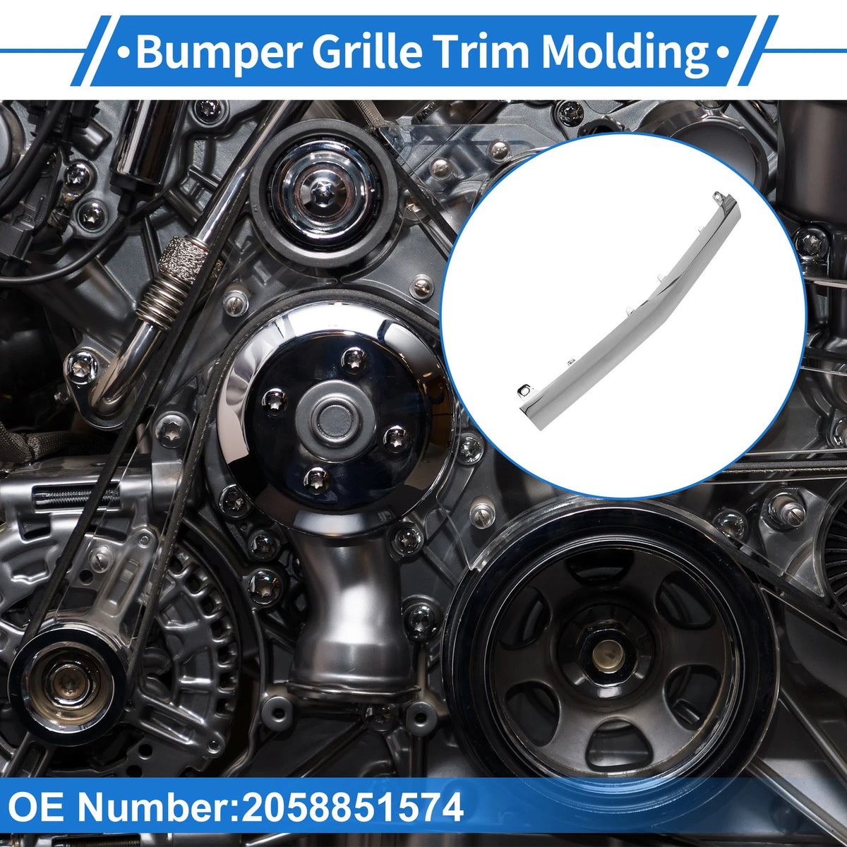 Bumper Grille Trim Garnish for Mercedes-Benz W205 2015-2018