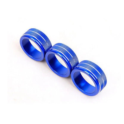 Blue Aluminum AC Climate Control Knob Ring Covers for Acura Integra (2023)