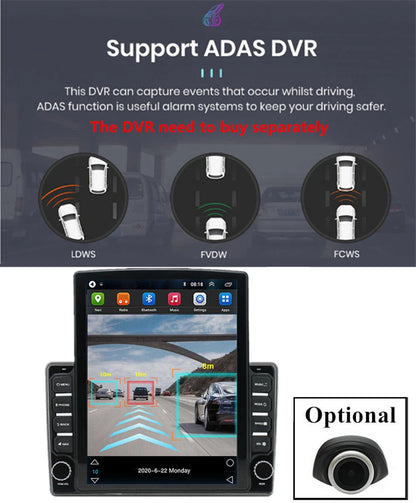 9.7" Vertical Car Stereo Radio GPS for Hyundai I40 (2010-2021) Wireless Carplay