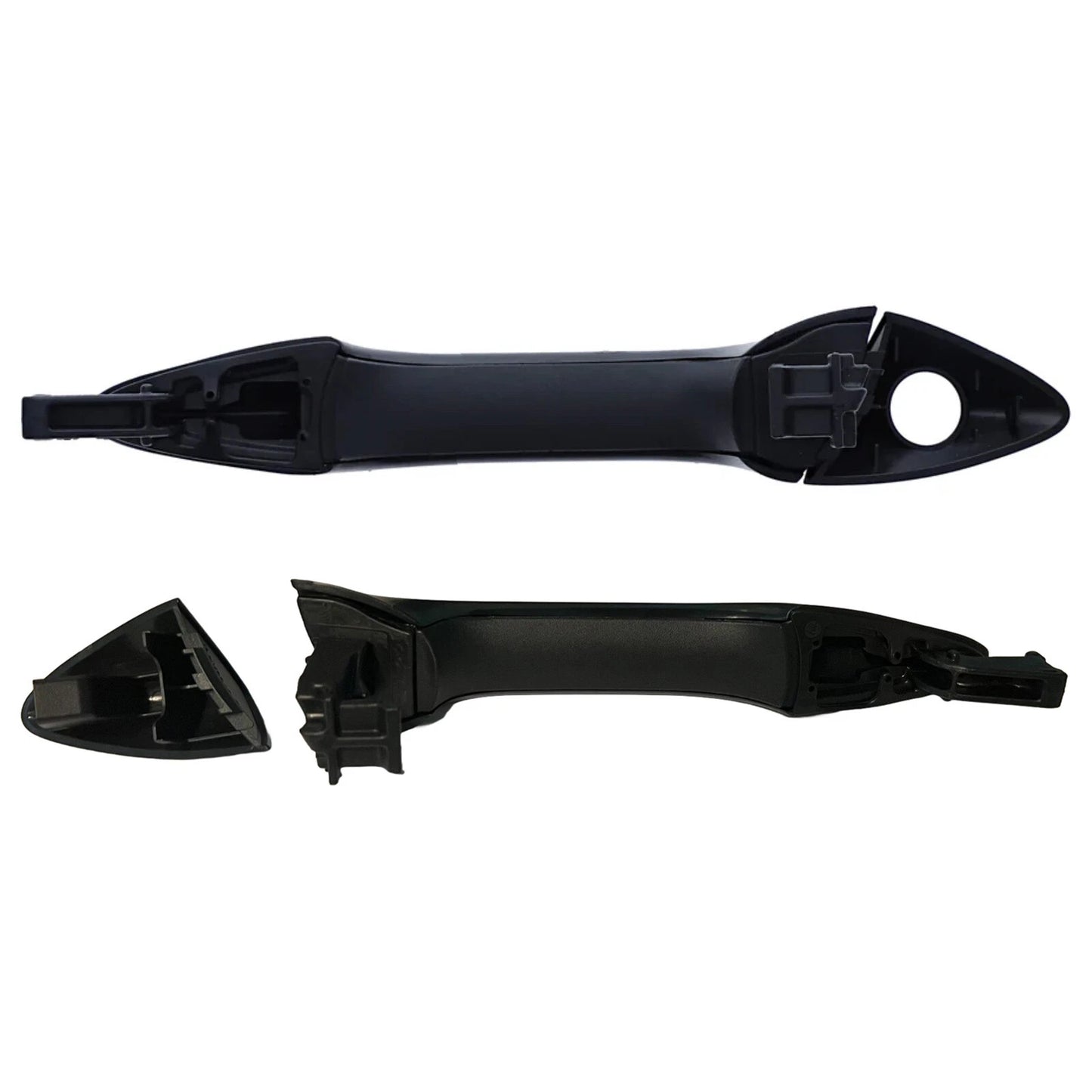 Door Handle Set 4x Front Rear Left+Right Outer Black for Hyundai i30 GD (2012–2017)