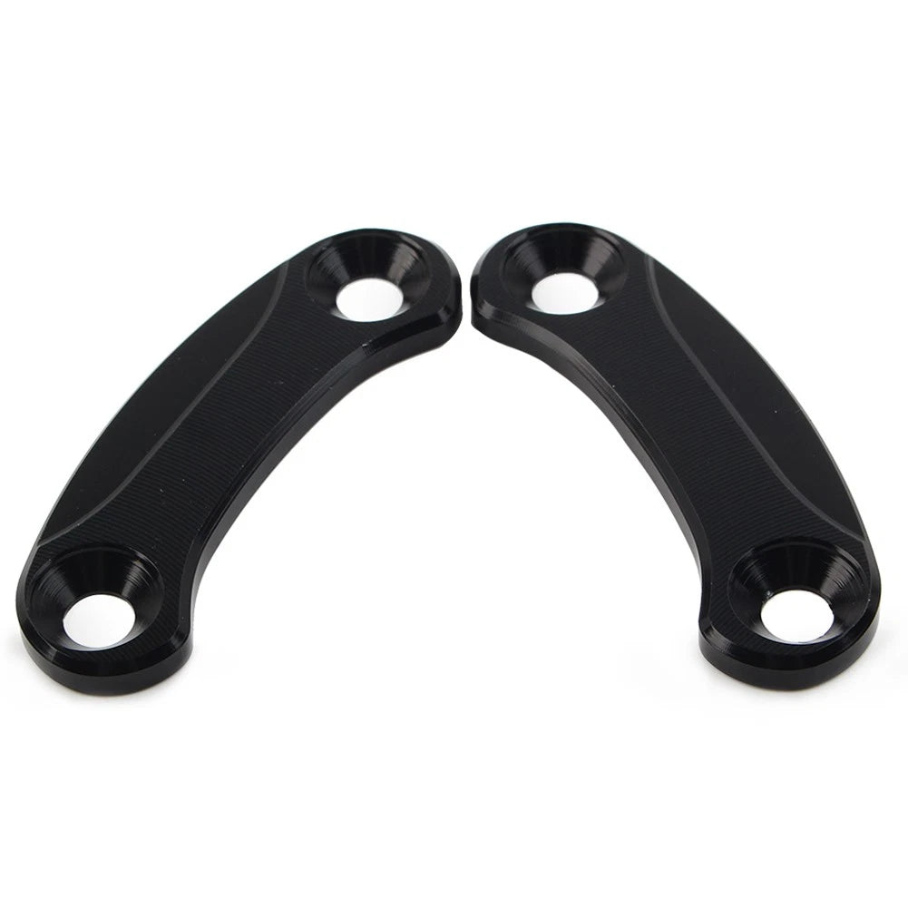 Kawasaki ZX-10R Rearview Mirror Block Off Base Plates Cover BLACK (2016-2021)