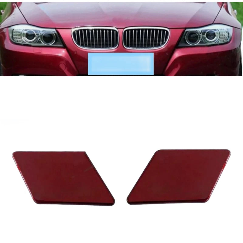 2 x Front Bumper Headlight Spray Washer Cover Cap for BMW 3 Series (2009–2012)