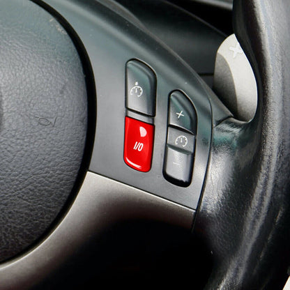 Red Steering Wheel I/O VO Button Cover for BMW 3 Series E46 M3 (1998-2004)