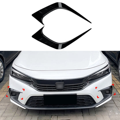 Gloss Black Front Side Air Vent Trim Covers for Honda Civic (2021-up) 2 x
