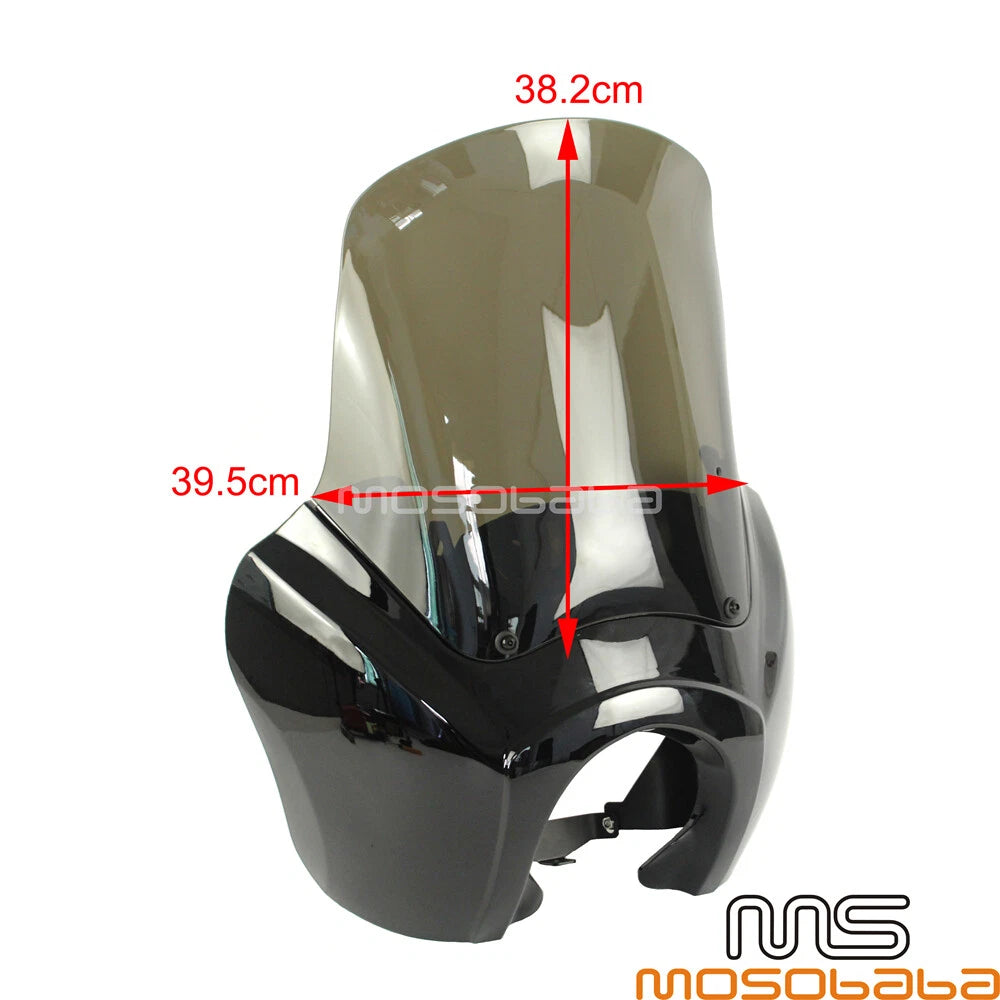 15" Windscreen Front Headlight Fairing for Harley Dyna FXDLI FXRP (2006-2017)